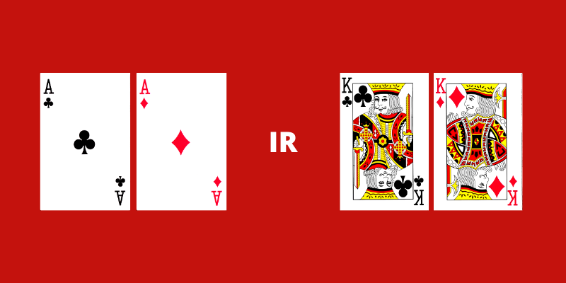 Pokerio kortos AA ir KK